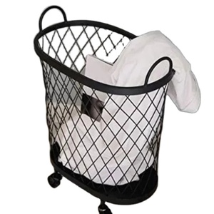 Cestas de almacenamiento de ropa hechas con alambre de Metal a la moda, almacenamiento de ropa para baño en casa, Cubo de malla, organizador de tela, precio asequible - Product Image 1