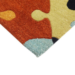 Tapis en laine tufté à la main, design abstrait coloré en forme de puzzle, tapis pour enfants pour salle de jeux, chambre d'enfant - Product Image 4