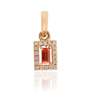 14K Gold <b>Opal</b> Diamond Halo Pendant with Rhodium Plating - Product Image 2