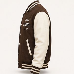 High Quality Custom Canvas Varsity <b>Jacket</b> for <b>Men</b> with Front Logo Custom Color & Logo Printing Bulk Orders OEM Service - Product Image 5
