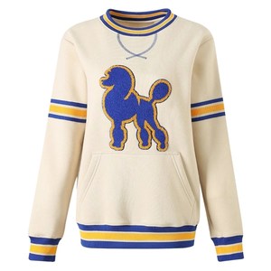 Sweat-shirt en chenille Sigma Gamma Rho pour femme, bleu neutre, avec poche, col rond, pull décontracté à manches longues - Product Image 1