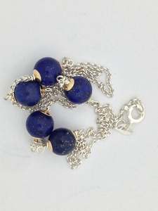 Collar de Lapislázuli en Plata de Ley 925 y Oro Amarillo de 14K, Joyería Fina con Piedras Preciosas para Mujer, Regalo - Product Image 4