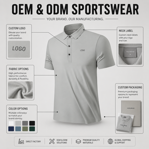 Logotipo Personalizado Bordado Premium para Hombre, para la Parte Delantera de la Camisa, Tejido de Punto de Secado Rápido, OEM, Marca Privada, Venta al Por Mayor - Product Image 6