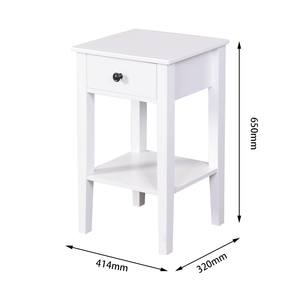Comodino in Legno con Cassetto per Camera da Letto, Bagno o Soggiorno - Product Image 3