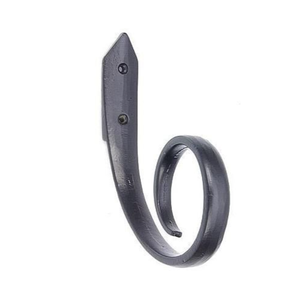 เหล็กดัดลายม้วนและตะขอรูปนกกระเรียนเคลือบสีดำ - Product Image 2