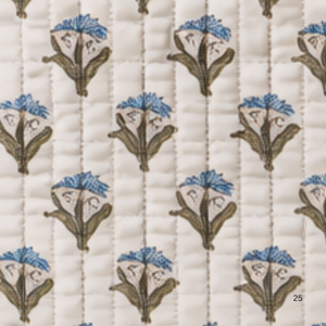 Sac fourre-tout matelassé en coton imprimé à la main, qualité export premium, motif floral bleu, multi-poches, usage quotidien, idéal pour offrir, toutes saisons - Product Image 4