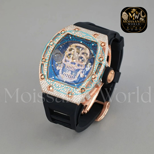 Premium Men Square Mechanical <b>Watch</b> <b>Diamond</b> Tourbillon Design Sapphire Crystal Luxury Sport <b>Watch</b> Stainless Steel Rubber Band - Product Image 4