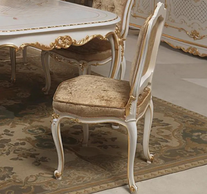 Juego de Comedor Rectangular de Madera de Teca Blanca de Lujo, Tallado al Estilo Francés, Muebles de Comedor Ecológicos para Hotel, Hecho en Indonesia - Product Image 5