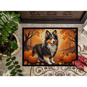 Sheltie Fall <b>Doormat</b> Non-Slip Washable Low Pile 24H X 36W Indoor and Outdoor Entryway Mat for Front Door 24H X 36W - Product Image 3