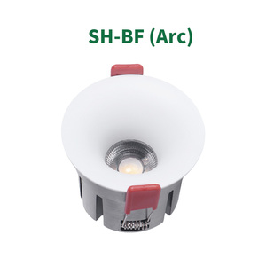 Spot LED encastré en aluminium minimaliste incurvé sans bordure, anti-éblouissement profond, Ra92, CRI élevé, 7W 9W 12W 15W 20W - Product Image 1