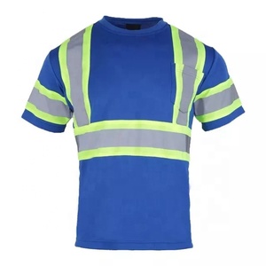 เสื้อยืดสะท้อนแสงแบบ Hi-Vis แขนสั้น เสื้อทำงาน เสื้อแจ้งเตือนสำหรับงานก่อสร้าง งานจราจร งานรักษาความปลอดภัย ปี 2026 - Product Image 1