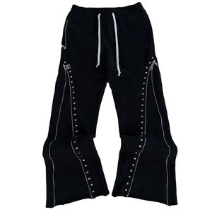 Ensemble sweat à capuche et pantalon de survêtement streetwear personnalisé, brodé, délavé à l'acide, imprimé DTG, effet vieilli, pour homme - Product Image 4