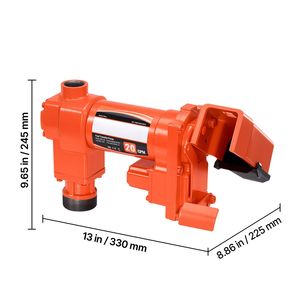 Pompe de transfert de carburant diesel 12V DC 20 GPM 1/4 HP avec buse manuelle et tuyau de décharge - Product Image 3