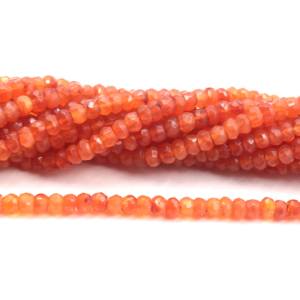 Cuentas facetadas de cornalina de alta calidad, las más vendidas, cuentas de piedras preciosas naturales de 3-4 mm, hilo de 13 pulgadas para la elaboración de joyería de verano - Product Image 4