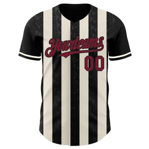 OEM Custom 100% Polyester Baseball Jersey Short Sleeve Breathable Printed Full Button Low MOQ Fast Delivery - Product Image 4