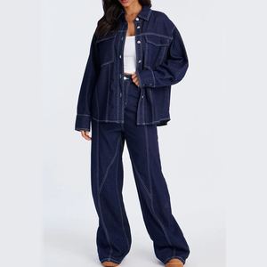 Chaqueta de Mezclilla para Mujer con Cuello Adornado de Calidad Elite, Traje de Mezclilla Personalizado al por Mayor para Mujer - Product Image 4