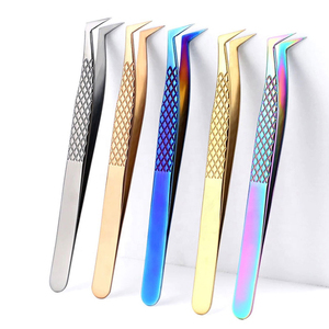 In Multi Colors Application Tool Multi Shapes & Purposes Grafted Tweezers Non-Slip Grip Lash Extension Tweezers For Volume - Product Image 1