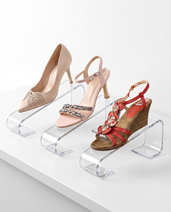 Wholesale Modern Clear Acrylic Customizable for Shoe Display Riser Inserts Polished Finish Countertop Installation Easy - Product Image 6