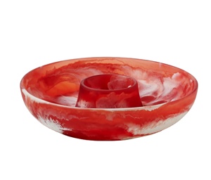 Bol et plat de service en résine écologique polie, artisanat moderne, résistant au lave-vaisselle, personnalisable, pour les fêtes et la maison, fabriqué en Inde - Product Image 1