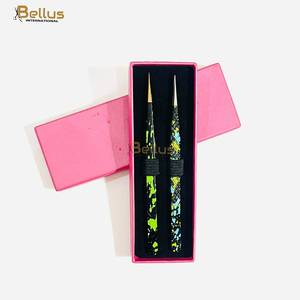 แหนบต่อขนตาปลายไฟเบอร์แบบมืออาชีพ สแตนเลสเคลือบสีฝุ่นหลากสี ประกายวิบวับ รับทำโลโก้ตามสั่ง OEM - Product Image 4