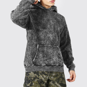 Vente en gros de sweats à capuche pour hommes, design personnalisé, effet délavé, vente directe d'usine, différentes tailles disponibles. - Product Image 1