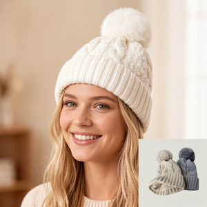 Bonnet unisexe en tricot côtelé de couleur unie, 100% acrylique, hiver, décontracté, adulte, 56-58 cm - Product Image 6