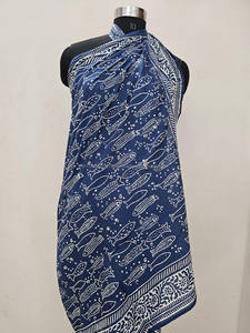 Soft Cotton Pareo with Indian Block Print <b>Beach</b> & Resort Wear - Product Image 4