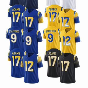 Camiseta de fútbol americano de poliéster 100% para adultos de alta calidad personalizada, camisetas bordadas, camiseta de fútbol americano - Product Image 1