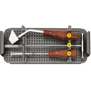 Juego de instrumentos para tornillos canulados de 6.5 mm de Azicon, de acero inoxidable, para ortopedia, con taladro para fragmentos grandes, macho de roscar y destornillador, en caja contenedora - Product Image 6