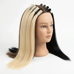 Cabello Humano Remy Liso Rubio, Castaño y Negro, Mezcla de Colores, Sin Procesar, Trama Natural - Product Image 6