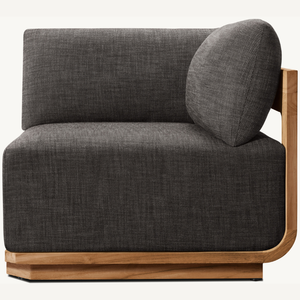 Fauteuil d'angle en teck de bonne qualité, design moderne, adapté au salon ou à la chambre, durable - Product Image 5