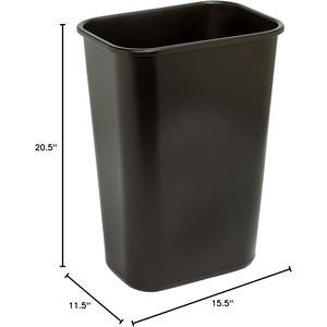 Cestino per Rifiuti Nero da 10,25 Galloni, 20,5H X 15,5W X 11,5D WB0196, Design Elegante - Product Image 1