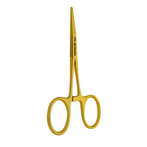 คีมหนีบเลือดแบบตรง ยี่ห้อ Premium Halstead Mosquito Forceps ด้ามจับสีทอง ขนาด 5 นิ้ว  วัสดุทังสเตนคาร์ไบด์ สแตนเลสสตีล สำหรับการผ่าตัด - Product Image 2