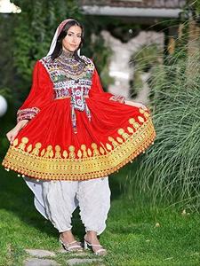 Vestido Salwar Kameez Afgano Kochi Hecho a Mano con Bordado Completo, Material Personalizado, Estilo Fashionista Internacional, Gran Venta 2023 - Product Image 2