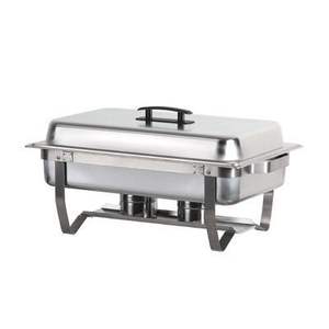 Chauffe-plat professionnel en acier inoxydable grande capacité avec couvercle roulant et brûleur à combustible pour traiteur et équipement de service de mariage - Product Image 1