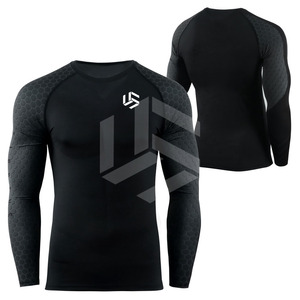 เสื้อรัดกล้ามเนื้อ MMA สำหรับผู้ชาย เสื้อออกกำลังกายแบบยืดกระชับ เสื้อกีฬา เสื้อฟิตเนส เสื้อรัดรูปป้องกันการเสียดสี - Product Image 4