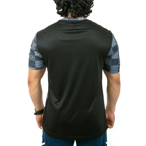เสื้อยืดคอกลมแขนสั้นลายสก็อตผู้ชาย ทรงเข้ารูป แห้งเร็ว ผ้าถักโพลีเอสเตอร์ เสื้อลำลอง - Product Image 4