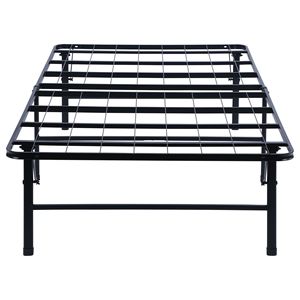 Letto matrimoniale in metallo nero con piattaforma - Product Image 4