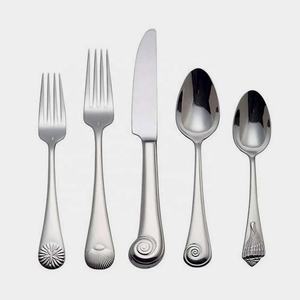 Couverts Modernes Personnalisés avec Logo Épais Rectangulaire en Métal Poignée Royal Luxe Élégant en Acier Inoxydable Argent Miroir Poli - Product Image 4