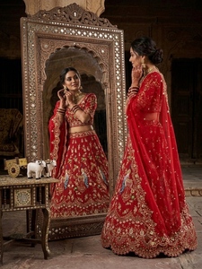 Elegant 4 Meter <b>Flare</b> Fox Georgette Lehenga Set with <b>Sequins</b> Work Blouse and Dupatta for Ethnic Fashion and Special Celebrations - Product Image 3