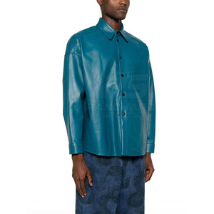 Camisa de Cuero Casual para Hombre, Material de Cuero Premium, Manga Larga, Diseño Cómodo y Elegante - Product Image 4