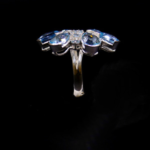 Wedding Wear 925 Sterling Silver Blue Topaz <b>Labradorite</b> Gemstone Silver Plated Jewelry Women Wear Classic <b>Ring</b> - Product Image 3