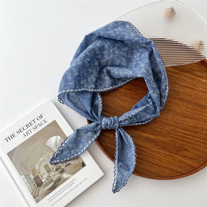Spring/Summer Fashion Floral Cotton-ramie Hijab Outdoor Breathable Wraps Women’s Knitting Versatile Print <b>Scarf</b> - Product Image 3
