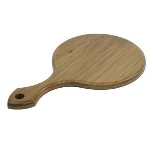 Assiette à pizza en bois naturel avec poignée, spatule à pizza, plateau rond pour servir le pain, le fromage, les fruits et les légumes - Product Image 1