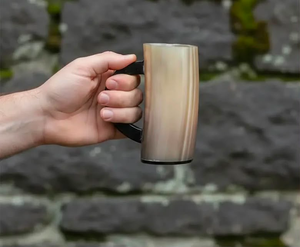 Chopes à bière en corne de luxe modernes, faites à la main, écologiques, 400-600 ml, pour bière et vin, à prix abordable – Meilleures ventes - Product Image 3
