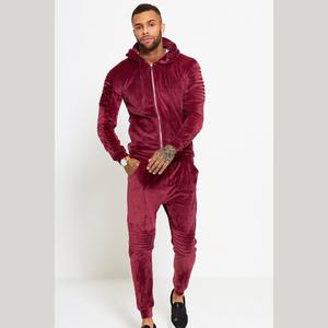 Ensemble de survêtement en velours respirant personnalisé pour homme, 2 pièces, pour l'hiver, taille plus, survêtement en velours pour homme - Product Image 6