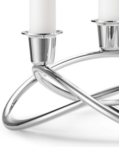 Porte-bougie en acier inoxydable poli miroir, accent décoratif moderne, résistant à la rouille, durable et facile à entretenir - Product Image 2