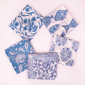 New Ready Sell Collection Eco-Friendly Cotton Floral Hand Block Printed Square <b>Bandana</b> Multifunctional Men Women Accessories - Product Image 3