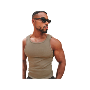 Camiseta sin Mangas de Punto para Hombre, Color Sólido, Cuello Redondo, Estilo Casual, Gris, para Gimnasio - Product Image 4