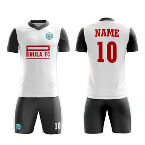 Ensemble de maillot de football respirant en polyester noir et vert pour hommes, maillot de football à manches courtes, short assorti, vêtements de sport, tenue d'équipe - Product Image 3